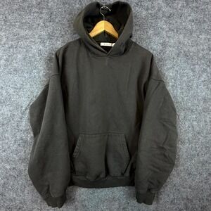 Mnml Hoodie Mens Medium Charcoal Gray Cotton Kangaroo Pocket Streetwear Grunge